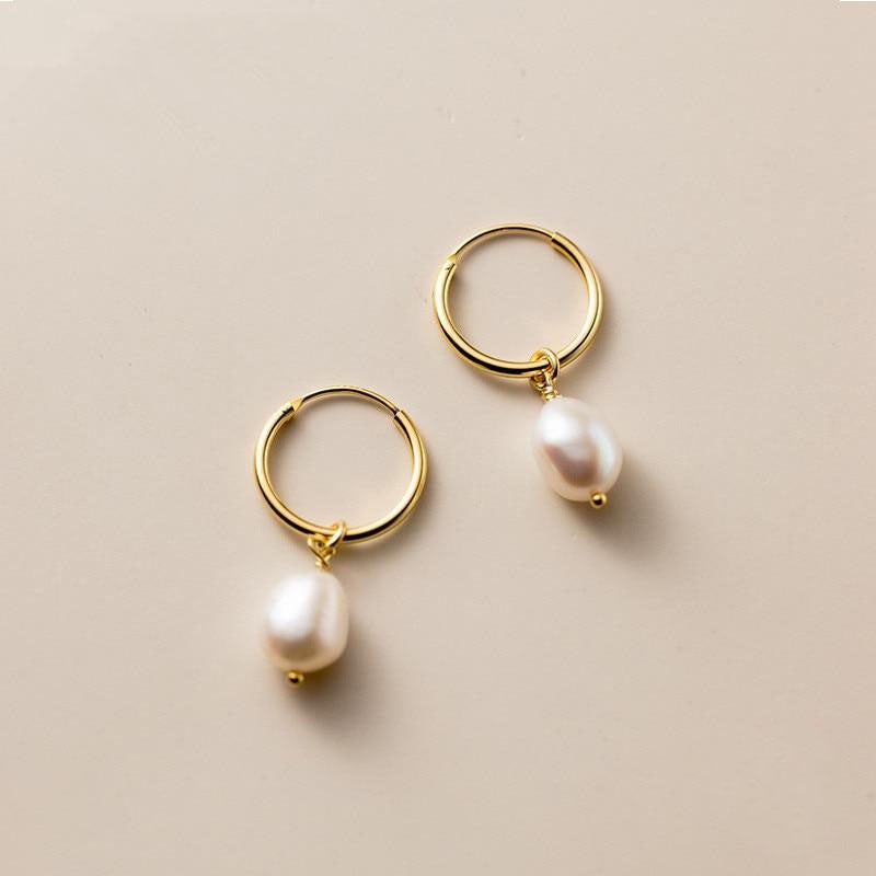 L&A | Bella Freshwater Pearl Hoop Earrings