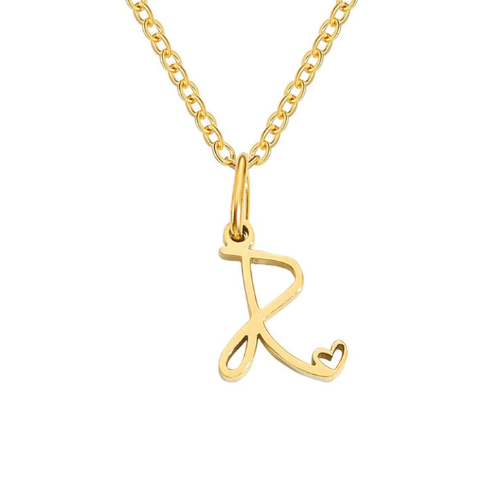 L&A | Gold Letter Heart Necklace