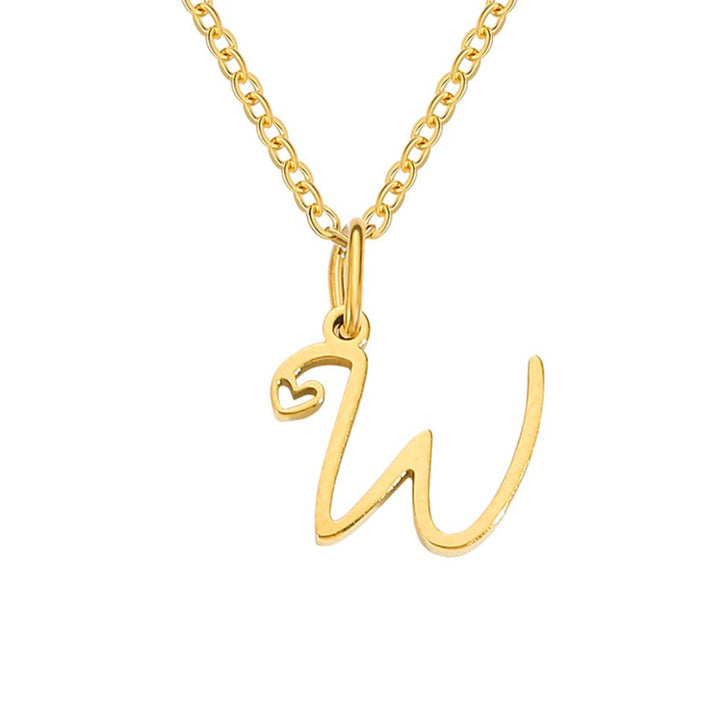 L&A | Gold Letter Heart Necklace