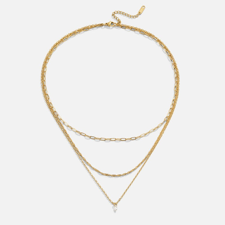 L&A | Jana Triple Crystal Chain Necklace