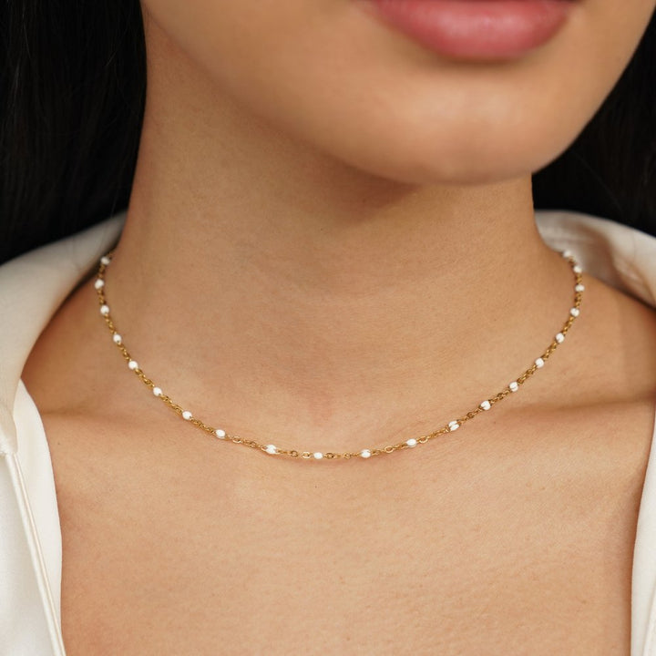 L&A | Mila White Bead Necklace