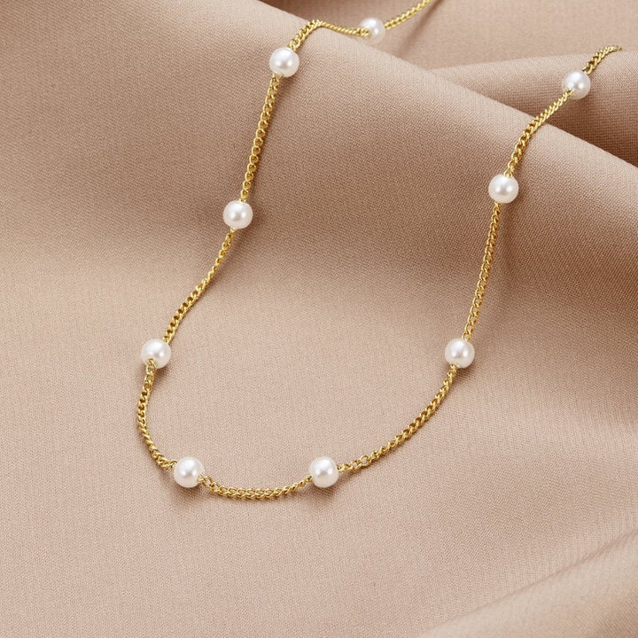 L&A | Nura Pearl Gold Necklace