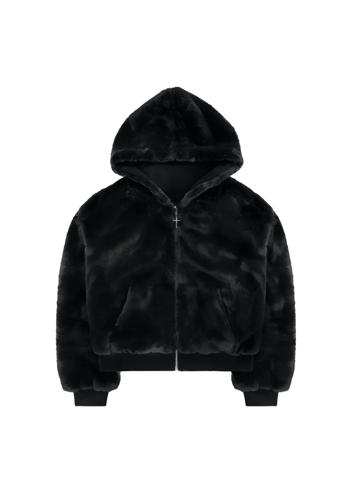 L&A - Wild Elegance & Midnight Panther Faux Fur Hoodies