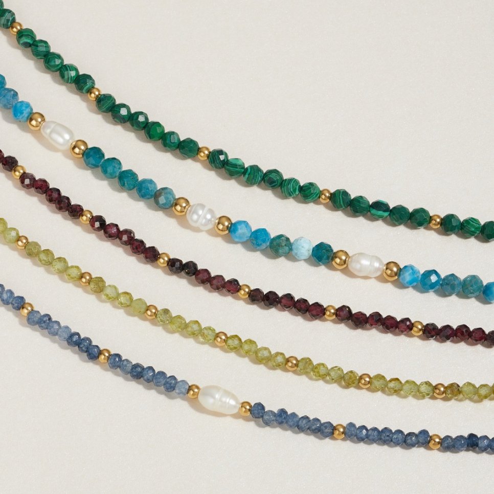 L&A | Valeria Red Garnet Bead Bracelet