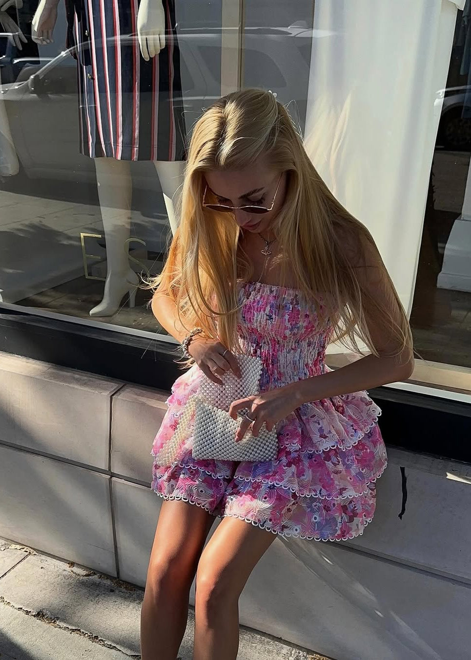 L&A | Cecilia Strapless Floral Dress